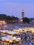 Morocco, Marrakech, Djemaa El-Fna Square Photographic Print by Michele Falzone