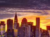 USA, New York, Manhattan, Midtown Skyline and Chrysler Building Photographic Print by Alan Copson