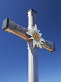 Memorial Cross and Edelweiss Flower Motif on Kehlstein Peak, Hitler's 'Eagle's Nest' Residence in B Photographic Print by Cahir Davitt