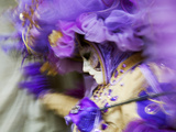 Venice, Veneto, Italy, a Mask in Movement on Piazza San Marco During Carnival Photographic Print by Ken Scicluna