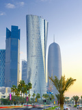 Qatar, Doha, Left to Right Palm Tower, Al Bidda Tower and Burj Qatar Photographic Print by Alan Copson