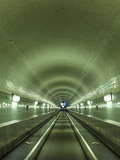 Germany, Hamburg, Landungsbrucken, St. Pauli Elbtunnel (Historic Pedestrian Tunnel under Elbe River Photographic Print by Michele Falzone