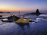 Europe, England, North Yorkshire, Whitby, Saltwick Bay at Low Tide Photographic Print by Mark Sykes