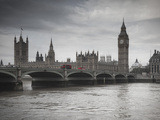 Big Ben, Houses of Parliament and Westminster Bridge, London, England, Uk Photographie par Jon Arnold