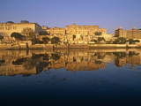 India, Rajasthan, Udaipur, Famous City Palace Complex and the Adjoining Fateh Prakash Palace Hotel  Photographic Print by Amar Grover