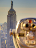 USA, New York, Manhattan, Midtown, Empire State Building from Top of the Rock, Rockefeller Center,  Photographic Print by Alan Copson