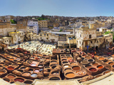 Morocco, Fes, Medina (Old Town), Traditional Old Tanneries Photographic Print by Michele Falzone