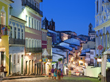Historic Centre at Dusk, Pelourinho, Salvador, Bahia, Brazil Fotografie-Druck von Peter Adams