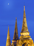 Thailand, Ayutthaya, Wat Phra Si Sanphet at Dusk Photographic Print by Shaun Egan