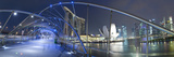 Marina Bay Sands Hotel and Helix Bridge, Singapore Photographic Print by Jon Arnold