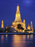 Thailand, Bangkok, Wat Arun Temple at Night Photographic Print by Shaun Egan