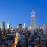 USA, New York, New York City, Manhattan, Midtown Manhattan, Elevated Dusk View Towards the Empire S Photographic Print by Gavin Hellier