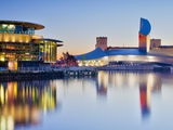UK, England, Greater Manchester, Salford, Salford Quays, Imperial War Museum North with the Lowry's Photographic Print by Alan Copson