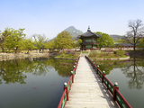 Korea, Seoul, Gyeongbokgung Palace, Hyangwonjeong Pavilion Photographic Print by Jane Sweeney