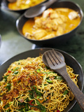 Bali, Ubud, Bowls of Traditional Indonesian Food at a Cookery School in Ubud Fotografie-Druck von Niels Van Gijn