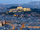View of the Acropolis and the Parthenon Athens, Greece Fotografie-Druck von Peter Adams