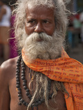 A Hindu Holy Man, or Sadhu, Near Manikula on the Outskirts of Kolkata Photographic Print by Nigel Pavitt