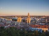 Spain, Castilla Y Leon Region, Burgos Province, Burgos, Burgos Cathedral, Elevated View Photographic Print by Walter Bibikow