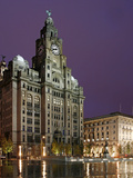 The Royal Liver Building Is a Grade I Listed Building Located in Liverpool, England, Pier Head Photographic Print by David Bank