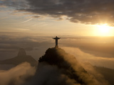 Statue of Jesus, known as Cristo Redentor (Christ the Redeemer), on Corcovado Mountain in Rio De Ja Photographic Print by Peter Adams