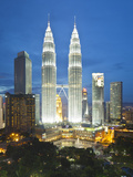 Petronas Towers and Klcc, Kuala Lumpur, Malaysia Photographic Print by Jon Arnold