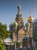 Russia, St. Petersburg, Center, Church of the Saviour of Spilled Blood on Griboedov Canal Fotografie-Druck von Walter Bibikow