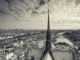 France, Paris, View of the Seine River and City from the Notre Dame Cathedral Photographic Print by Walter Bibikow