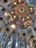 Interior of Basilica Sagrada Familia, Barcelona, Catalonia, Spain Photographic Print by Ivan Vdovin