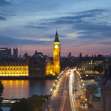 Big Ben, Houses of Parliament and Westminster Bridge, London, England, Uk Photographic Print by Jon Arnold