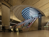 London Canary Wharf Tube Station as Part of the Jubilee Line Extension Was Designed by Norman Foste Photographic Print by David Bank