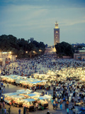 Morocco, Marrakech, Djemaa El-Fna Square Photographic Print by Michele Falzone