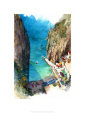Marina de Praia - Amalfi Coast Premium Giclee Print by Bruce White