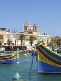 Traditional Fishing Boats, Marsaxlokk, Malta Photographic Print by Katja Kreder