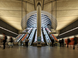 London Canary Wharf Tube Station as Part of the Jubilee Line Extension Was Designed by Norman Foste Photographic Print by David Bank
