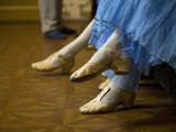 St.Petersburg, Russia, Detail of Ballerinas Shoes and Dress During a Short Rest Backstage During th Fotografie-Druck von Ken Scicluna