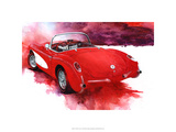 '57 Red Corvette Premium Giclee Print by Bruce White