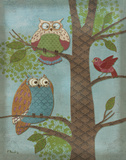 Fantasy Owls Vertical II Posters by Paul Brent