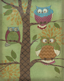 Fantasy Owls Vertical I Art by Paul Brent