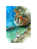 Conca dei Marini - Amalfi Coast Premium Giclee Print by Bruce White