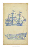 Vintage Ship Blueprint Print by Chambers 