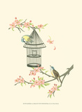 Small Birds on a Branch II Art by Nancy Slocum