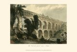 The Pont du Gard, near Nismes Affiches par T. Allom