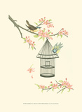Small Birds on a Branch I Posters by Nancy Slocum