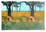 Lion Diptych Limitierte Auflage von Fran Bull