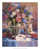 White Tulips & Roses Affiches par Maxine Johnston