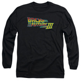 Long Sleeve: Back to the Future -  BTTF 3 Logo T-shirts
