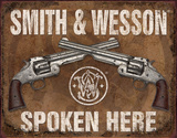S&W Spoken Here Cartel de chapa