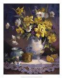 Daffodils and Lace Affiche par Maxine Johnston
