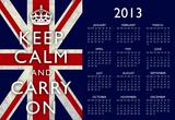 Keep Calm and Carry On Union Jack 2013 Calendar Poster Poster