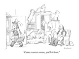 "Come sweater season, you'll be back." - New Yorker Cartoon Premium Giclee Print by David Borchart